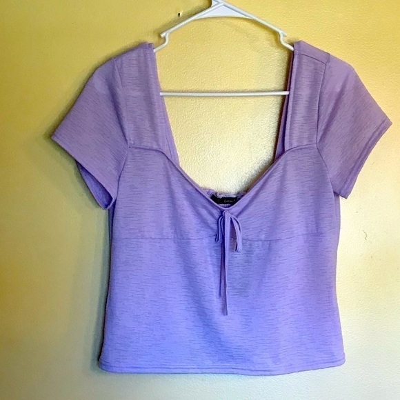 NWT Luna Moon Lilac purple crop top size XL - Picture 1 of 5